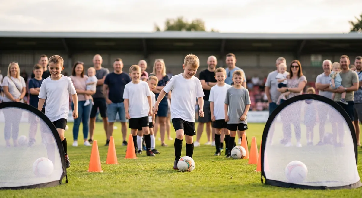 Spectateur participant à une animation mi-temps dans un stade