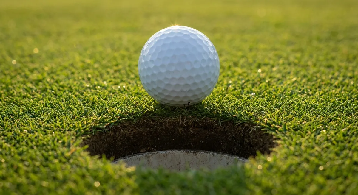 Joueur de golf réalisant un tir sur un par 3
