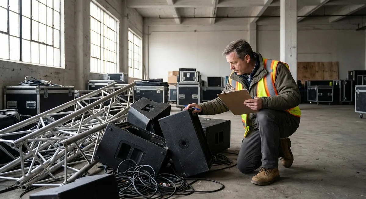 Protection des équipements pendant le montage d'un événement
