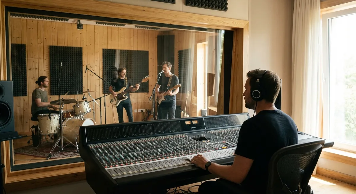 Studio d'enregistrement professionnel avec matériel audio